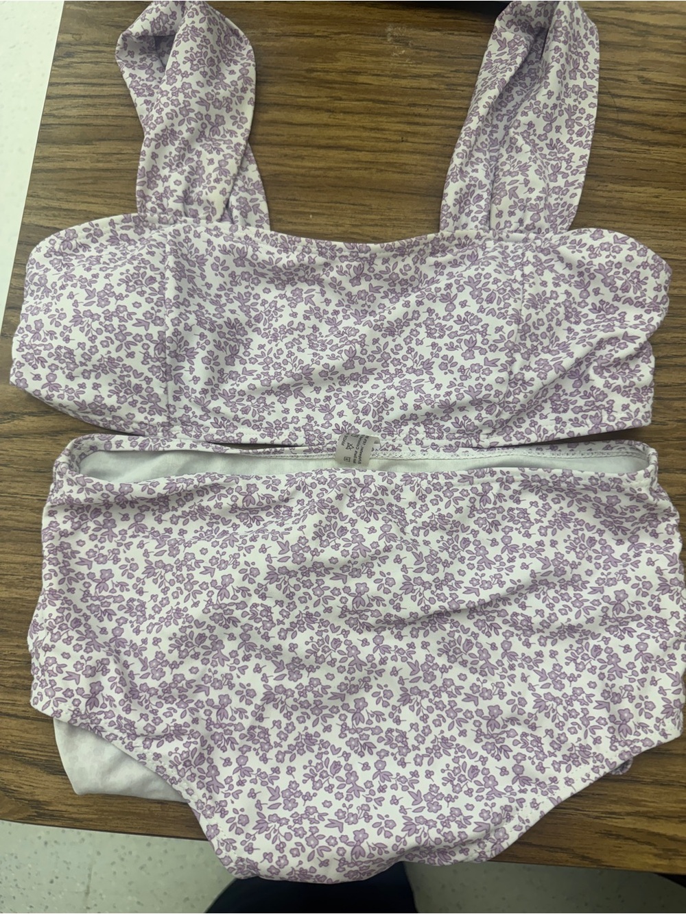 Lilac Floral Two-Piece Bikini Set
